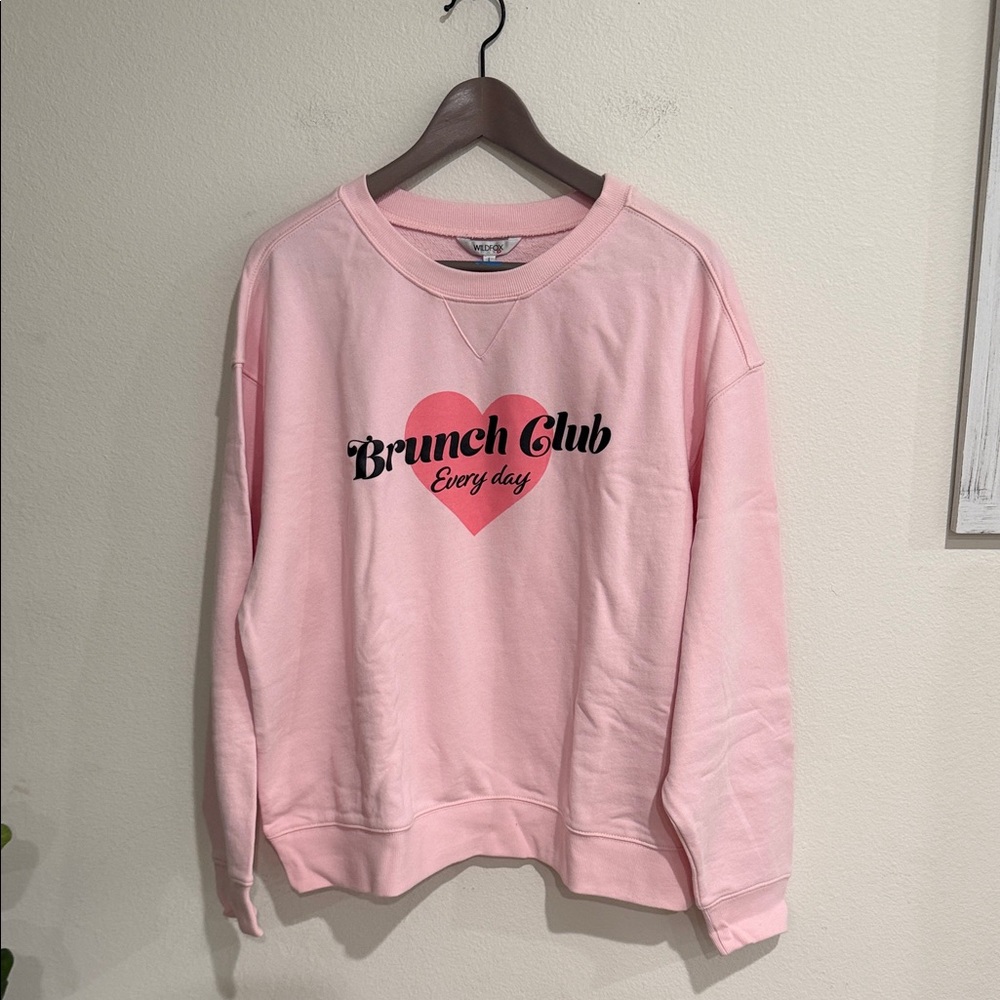 Pink Wildfox Brunch Club Crewneck